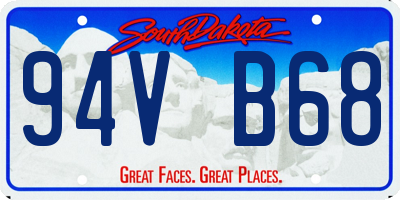 SD license plate 94VB68