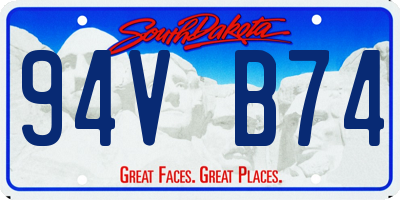 SD license plate 94VB74