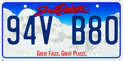 SD license plate 94VB80