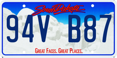 SD license plate 94VB87