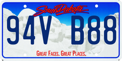 SD license plate 94VB88