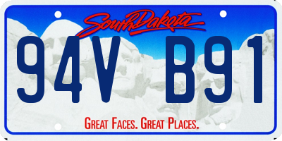 SD license plate 94VB91