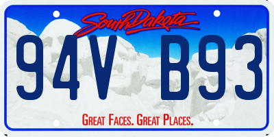 SD license plate 94VB93