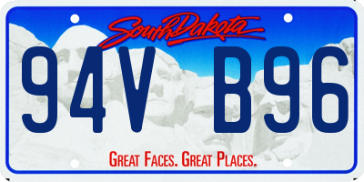 SD license plate 94VB96