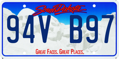 SD license plate 94VB97