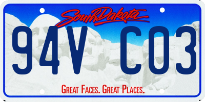 SD license plate 94VC03