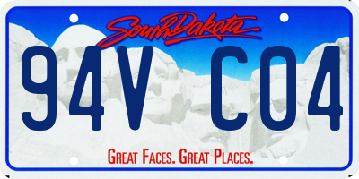 SD license plate 94VC04