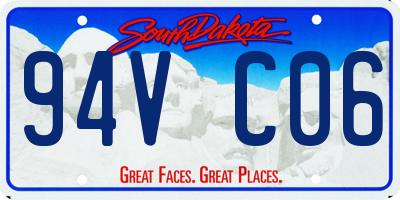 SD license plate 94VC06