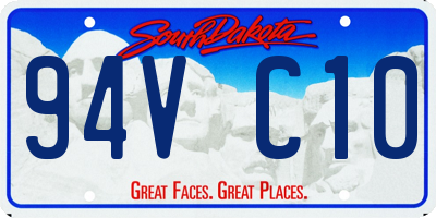 SD license plate 94VC10