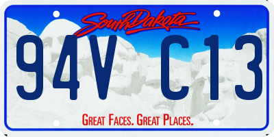 SD license plate 94VC13