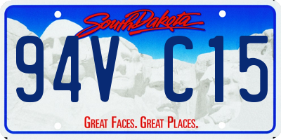 SD license plate 94VC15