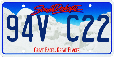 SD license plate 94VC22