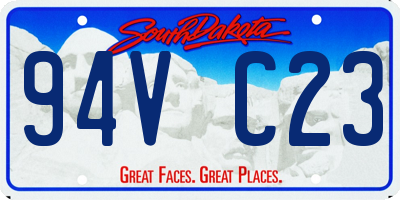 SD license plate 94VC23