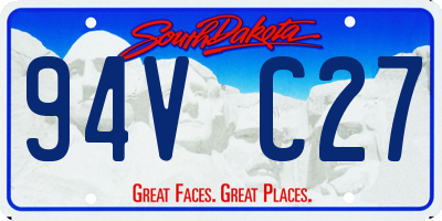 SD license plate 94VC27