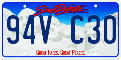 SD license plate 94VC30