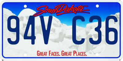 SD license plate 94VC36