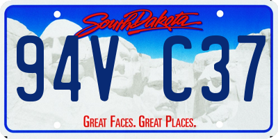 SD license plate 94VC37