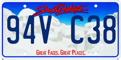 SD license plate 94VC38