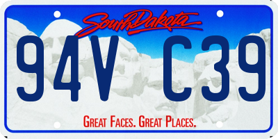 SD license plate 94VC39