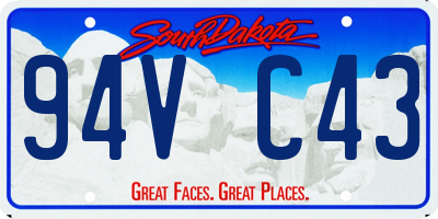 SD license plate 94VC43