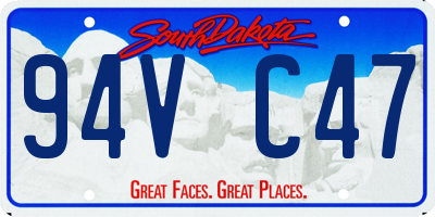 SD license plate 94VC47