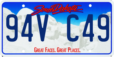 SD license plate 94VC49