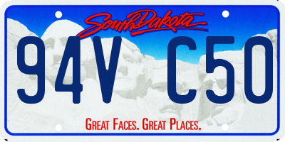 SD license plate 94VC50