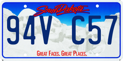 SD license plate 94VC57