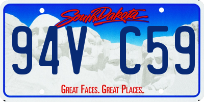 SD license plate 94VC59