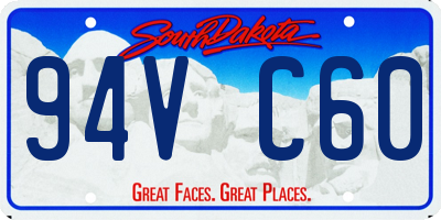 SD license plate 94VC60