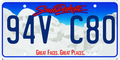 SD license plate 94VC80