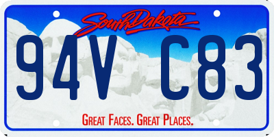 SD license plate 94VC83