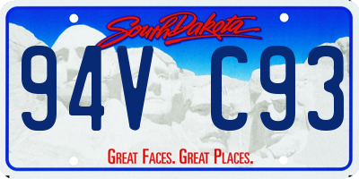 SD license plate 94VC93