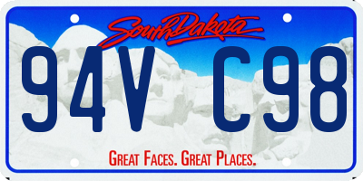 SD license plate 94VC98