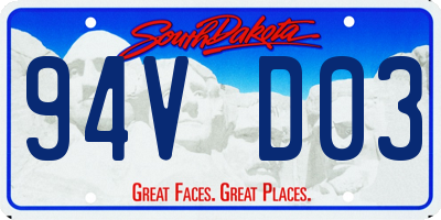 SD license plate 94VD03