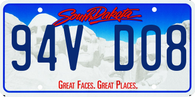 SD license plate 94VD08