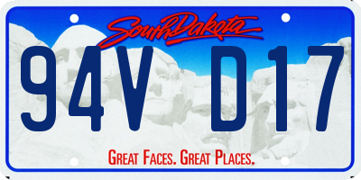 SD license plate 94VD17