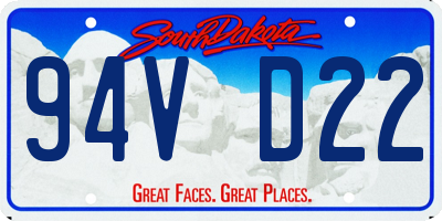 SD license plate 94VD22