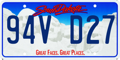 SD license plate 94VD27