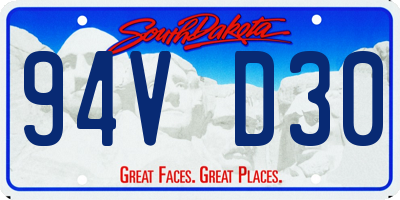 SD license plate 94VD30