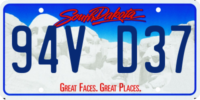 SD license plate 94VD37