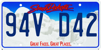 SD license plate 94VD42