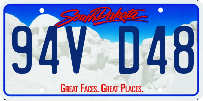 SD license plate 94VD48