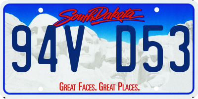 SD license plate 94VD53