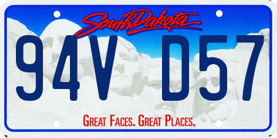 SD license plate 94VD57