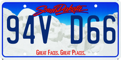 SD license plate 94VD66