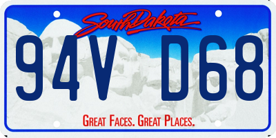 SD license plate 94VD68