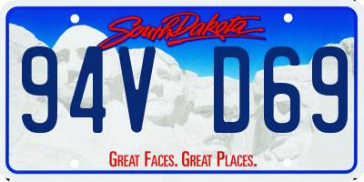 SD license plate 94VD69