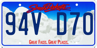 SD license plate 94VD70