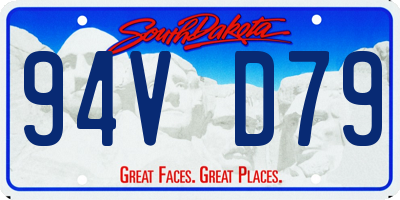 SD license plate 94VD79
